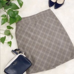 The Limited Grey Skirt with Light Yellow Plaid
